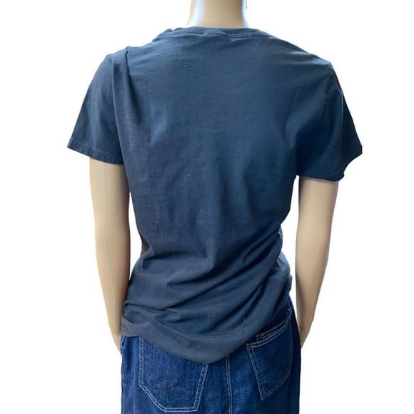 Port & Co Black "love" Short Sleeved Tee Shirt M (A-156) - Picture 2 of 4